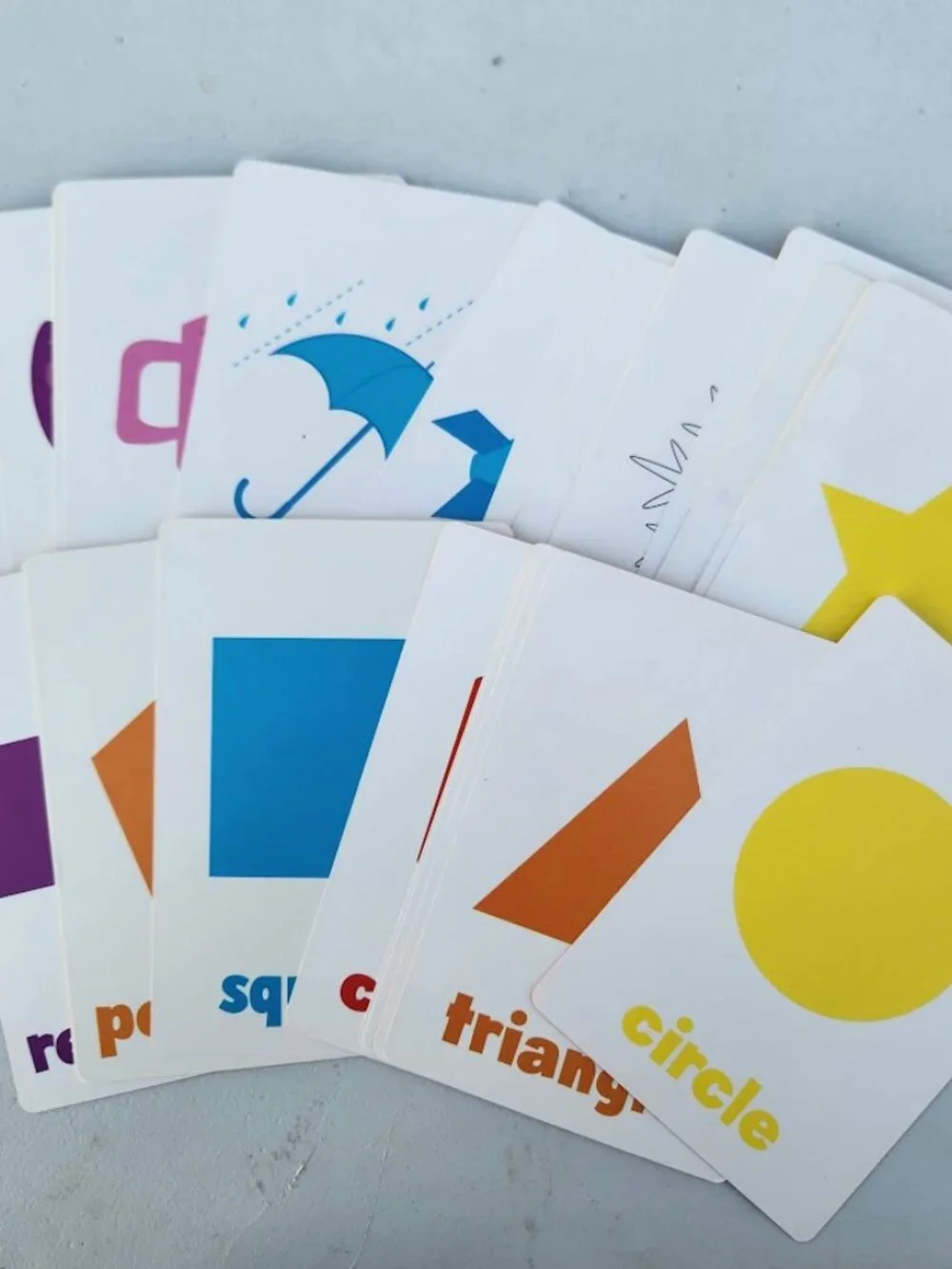 Playskool Alphabet Words Numbers Shapes Colors Vocabulary Flash Card Educational
